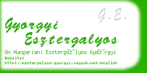 gyorgyi esztergalyos business card